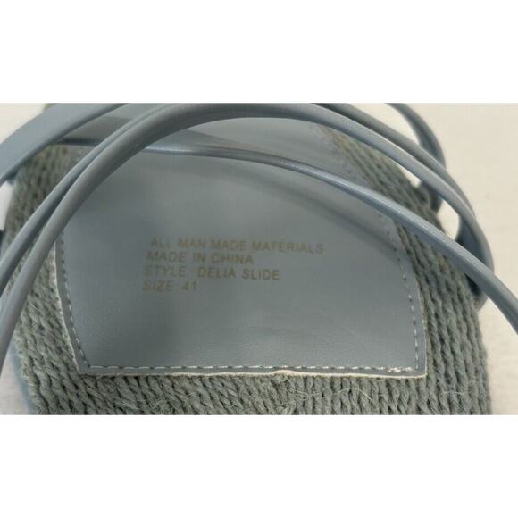 City Chic Sandals Women's 10 Light Blue Delia Slides Strappy Summer New in Box - Picture 5 of 7